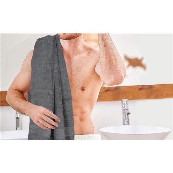 4-Pack 100% Cotton Bath Towel Set - Premium Quality Towels Bath Towels - 100% Cotton Towels, 27x54 Soft & Absorbent Towel (Pack of 4)